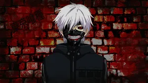 Kaneki Ken In Red Bricks Wallpaper