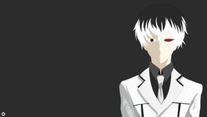 Kaneki Ken In White Suit Minimalist Wallpaper