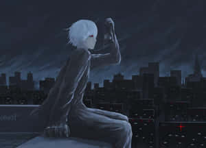 Kaneki Sad And Dark Desktop Landscape Wallpaper