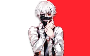 Kaneki Sad With White Hair Anime Wallpaper