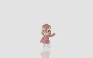 Kanye West Bear Graduation Outfit Waving Wallpaper