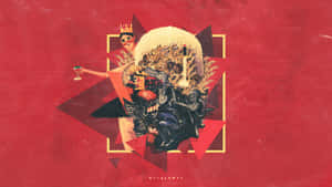 Kanye West's Iconic Album - My Beautiful Dark Twisted Fantasy Wallpaper