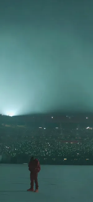 Kanye West With His Customized Iphone Wallpaper