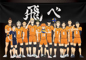Karasuno Players From Haikyuu Teams Wallpaper