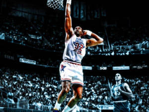 Karl Malone Signature Slam Dunk Wallpaper