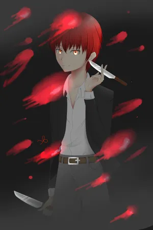 Karma Akabane Fanart With Two Knives Wallpaper
