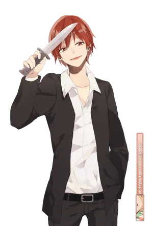 Karma Akabane With Knife Artwork Wallpaper