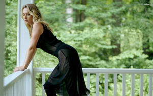 Kate Winslet Black See Through Dress Wallpaper