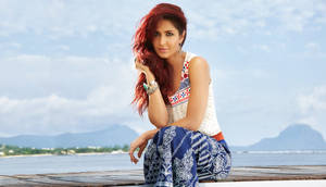 Katrina Kaif Red Hair Style Wallpaper