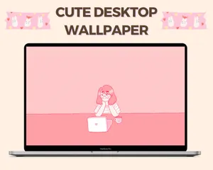 Kawaii Aesthetic Computer Desktop Wallpaper