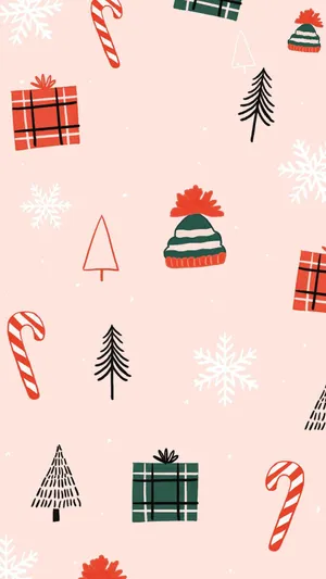 Kawaii Christmas Canes Wallpaper