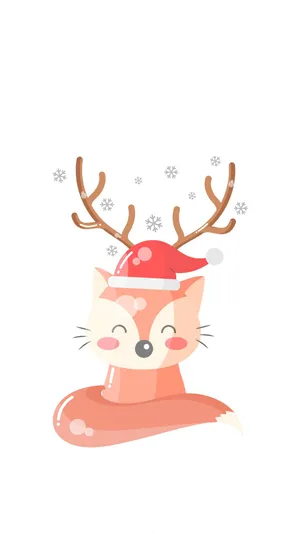 Kawaii Christmas Dear Wallpaper