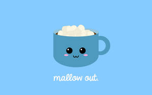 Kawaii Marshmallow Cup Wallpaper