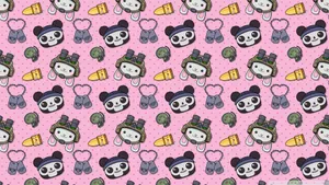 Kawaii Soldier Animal Pattern Wallpaper