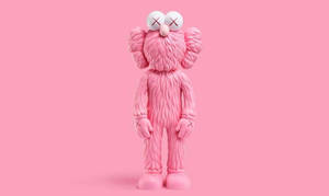 Kaws Bff Edition In Pink Wallpaper