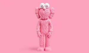 Kaws Bff Edition In Pink Wallpaper