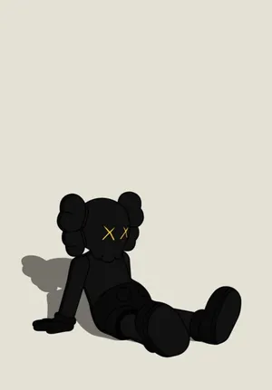 Kaws Black And White Illustration Wallpaper