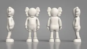 Kaws Pc 3d Grid Figures Wallpaper