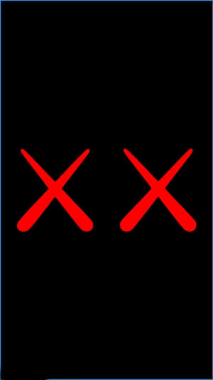 Kaws Red X Iphone Wallpaper