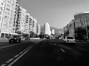 Kazakhstan Grayscale Photograph Wallpaper