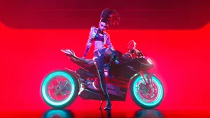 Kda Member Akali On Ducati For More Mtv Wallpaper