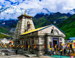 Kedarnath Temple Banners 4k Wallpaper