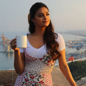 Keerthi Suresh Harbor Shot Wallpaper