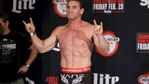 Ken Shamrock Rock And Roll Sign Wallpaper