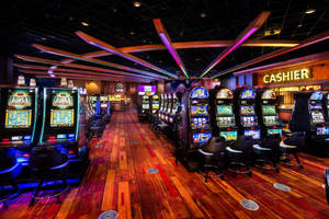 Keno Arcade Machines In Casino Wallpaper