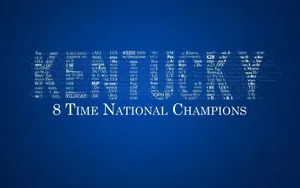 Kentucky Wildcats 8 Time National Champions Wallpaper