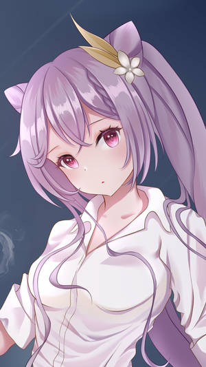 Keqing, Starring In The Popular Chinese Video Game Genshin Impact Wallpaper