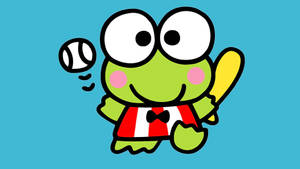 Keroppi With Baseball Bat Wallpaper