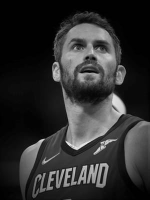 Kevin Love Greyscale Portrait Wallpaper