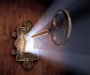 Key Opening Door Wallpaper