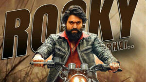 Kgf 4k Rocky Bhai Motorcyle Wallpaper