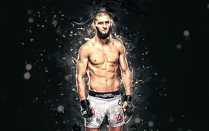 Khamzat Chimaev In Action Wallpaper