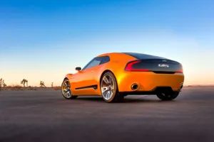 Kia Gt4, Sports Car, Orange, Side View Wallpaper