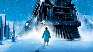 Kid And Polar Express Wallpaper