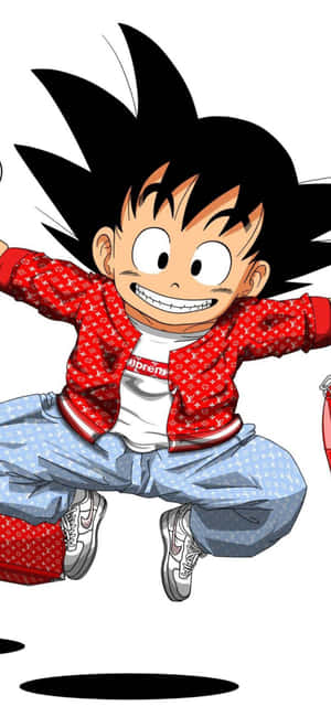 Kid Son Goku Full Of Energy Wallpaper