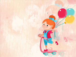 Kids Playing With Balloons Wallpaper