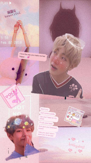 Kim Tae-hyung Aesthetic Angel Halo Wallpaper