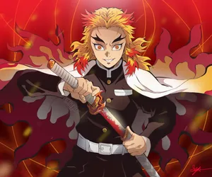 Kimetsu No Yaiba Kyojuro Rengoku Hd Wallpaper