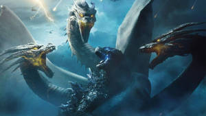 King Ghidorah Beats Godzilla Wallpaper