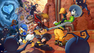Kingdom Hearts 3 Sora, Donald, And Goofy Wallpaper