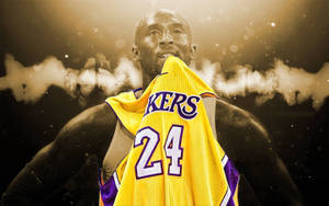 Kobe Bryant Bright Lakers 24 Jersey Wallpaper