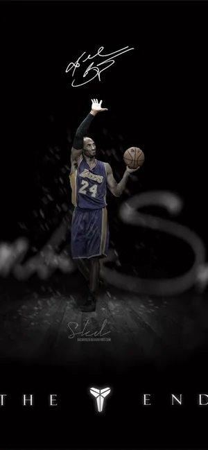 Kobe Bryant Dribbling The Ball During A Match Wallpaper