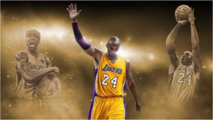 Kobe Bryant Golden Spotlight Wallpaper