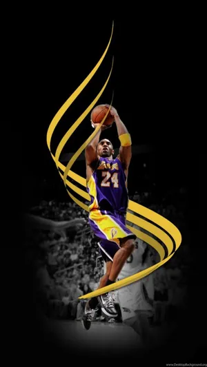 Kobe Bryant Lakers Mobile Art Wallpaper