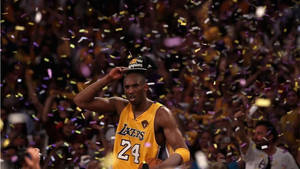 Kobe Bryant With Confetti 4k Wallpaper