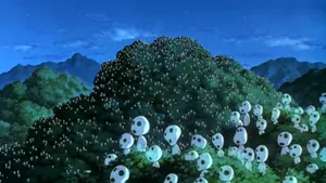 Kodama Green Trees Princess Mononoke Wallpaper